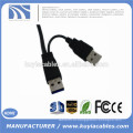 USB 3.0 A Мужской кабель Micro USB 3.0 Y для мобильного жесткого диска Черный